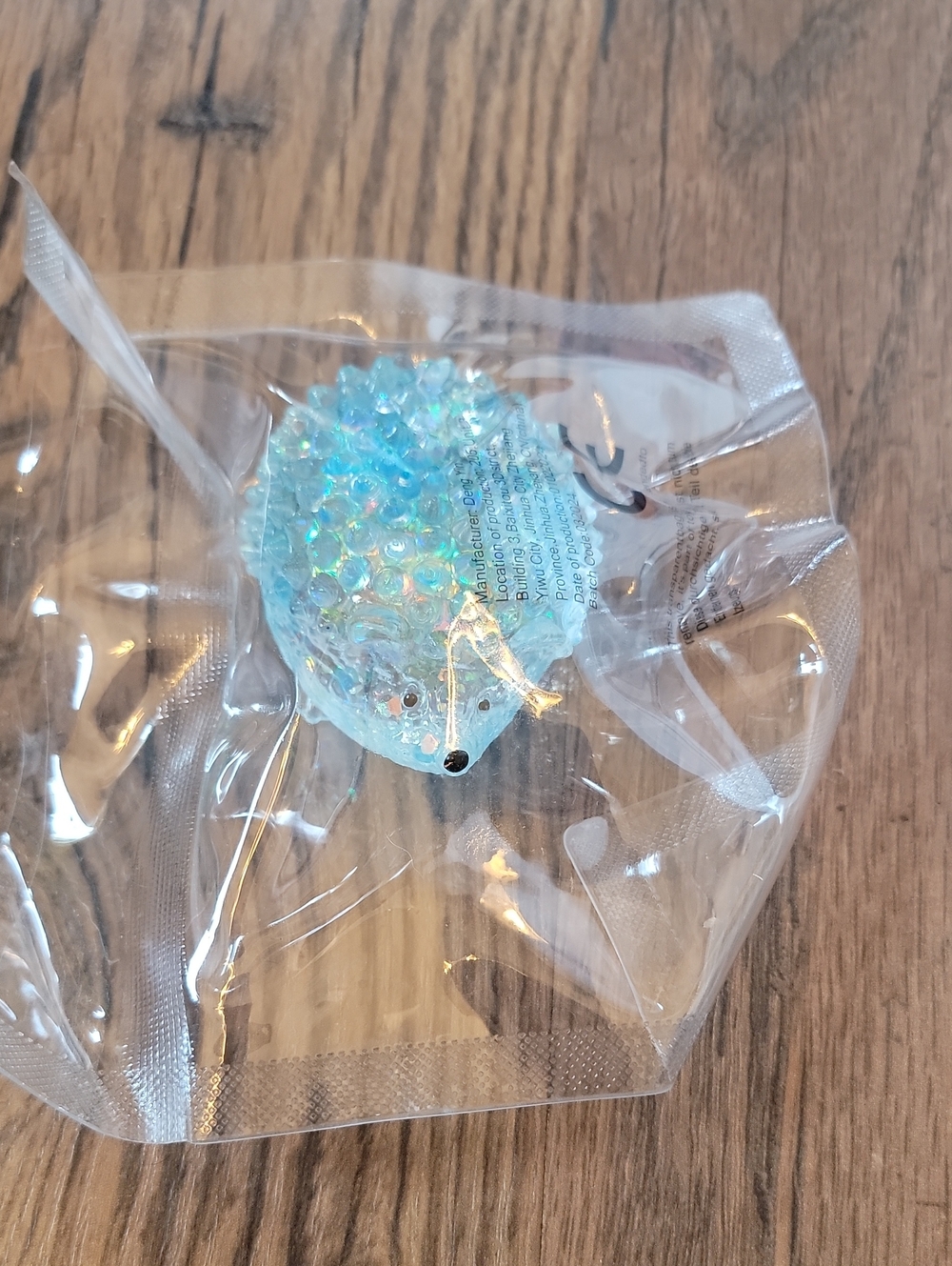 Iridiscent Blue Hedgehog Stress Ball Squishy
